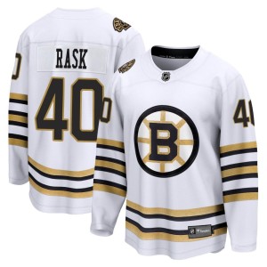 Tuukka Rask Youth Fanatics Branded Boston Bruins Premier White Breakaway 100th Anniversary Jersey