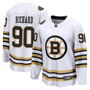 Anthony Richard Youth Fanatics Branded Boston Bruins Premier White Breakaway 100th Anniversary Jersey