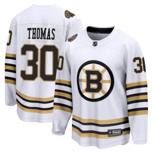Tim Thomas Youth Fanatics Branded Boston Bruins Premier White Breakaway 100th Anniversary Jersey