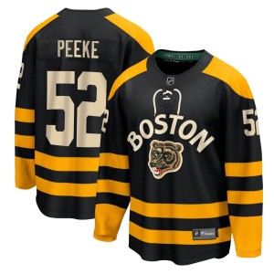 Andrew Peeke Men's Fanatics Branded Boston Bruins Breakaway Black 2023 Winter Classic Jersey