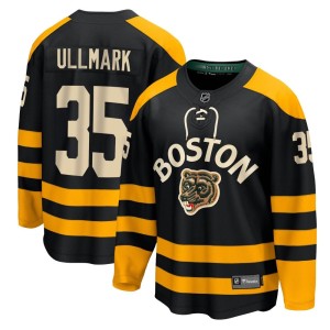 Linus Ullmark Men's Fanatics Branded Boston Bruins Breakaway Black 2023 Winter Classic Jersey