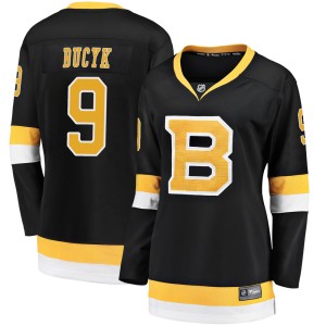 Johnny Bucyk Women's Fanatics Branded Boston Bruins Premier Black Breakaway Alternate Jersey