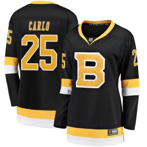Brandon Carlo Women's Fanatics Branded Boston Bruins Premier Black Breakaway Alternate Jersey