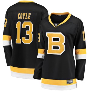 Charlie Coyle Women's Fanatics Branded Boston Bruins Premier Black Breakaway Alternate Jersey