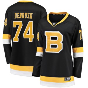 Jake DeBrusk Women's Fanatics Branded Boston Bruins Premier Black Breakaway Alternate Jersey