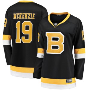 Johnny Mckenzie Women's Fanatics Branded Boston Bruins Premier Black Breakaway Alternate Jersey