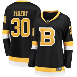 Bernie Parent Women's Fanatics Branded Boston Bruins Premier Black Breakaway Alternate Jersey