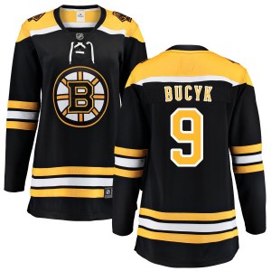 Johnny Bucyk Women's Fanatics Branded Boston Bruins Breakaway Black Home Jersey