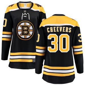 Gerry Cheevers Women's Fanatics Branded Boston Bruins Breakaway Black Home Jersey