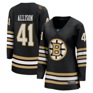 Jason Allison Women's Fanatics Branded Boston Bruins Premier Black Breakaway 100th Anniversary Jersey