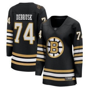 Jake DeBrusk Women's Fanatics Branded Boston Bruins Premier Black Breakaway 100th Anniversary Jersey