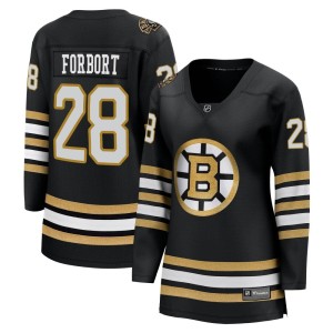 Derek Forbort Women's Fanatics Branded Boston Bruins Premier Black Breakaway 100th Anniversary Jersey