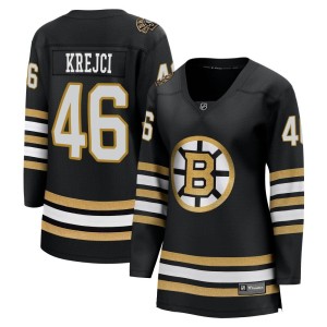 David Krejci Women's Fanatics Branded Boston Bruins Premier Black Breakaway 100th Anniversary Jersey