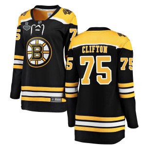 Connor Clifton Women's Fanatics Branded Boston Bruins Breakaway Black Home 2019 Stanley Cup Final Bound Jersey
