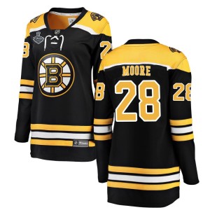 Dominic Moore Women's Fanatics Branded Boston Bruins Breakaway Black Home 2019 Stanley Cup Final Bound Jersey