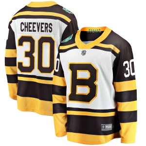 Gerry Cheevers Youth Fanatics Branded Boston Bruins Breakaway White 2019 Winter Classic Jersey