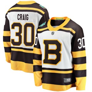 Jim Craig Youth Fanatics Branded Boston Bruins Breakaway White 2019 Winter Classic Jersey
