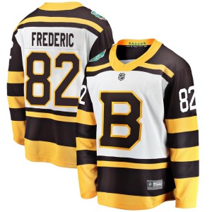Trent Frederic Youth Fanatics Branded Boston Bruins Breakaway White 2019 Winter Classic Jersey