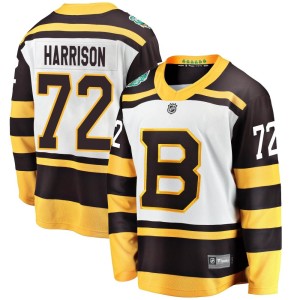 Brett Harrison Youth Fanatics Branded Boston Bruins Breakaway White 2019 Winter Classic Jersey