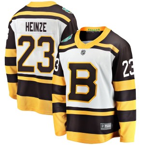 Steve Heinze Youth Fanatics Branded Boston Bruins Breakaway White 2019 Winter Classic Jersey