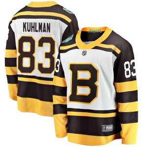 Karson Kuhlman Youth Fanatics Branded Boston Bruins Breakaway White 2019 Winter Classic Jersey