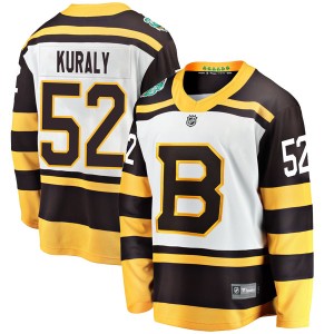 Sean Kuraly Youth Fanatics Branded Boston Bruins Breakaway White 2019 Winter Classic Jersey