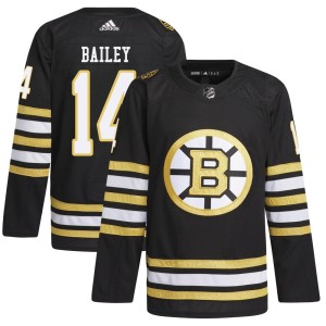 Garnet Ace Bailey Youth Adidas Boston Bruins Authentic Black 100th Anniversary Primegreen Jersey