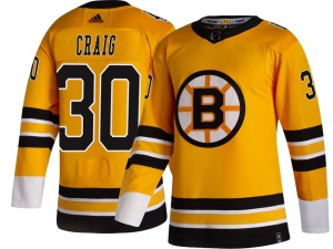 Jim Craig Youth Adidas Boston Bruins Breakaway Gold 2020/21 Special Edition Jersey