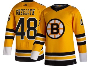 Matt Grzelcyk Youth Adidas Boston Bruins Breakaway Gold 2020/21 Special Edition Jersey