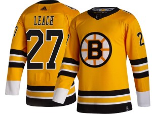 Reggie Leach Youth Adidas Boston Bruins Breakaway Gold 2020/21 Special Edition Jersey