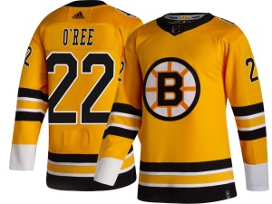 Willie O'ree Youth Adidas Boston Bruins Breakaway Gold 2020/21 Special Edition Jersey
