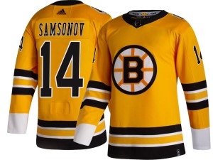 Sergei Samsonov Youth Adidas Boston Bruins Breakaway Gold 2020/21 Special Edition Jersey