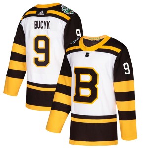 Johnny Bucyk Men's Adidas Boston Bruins Authentic White 2019 Winter Classic Jersey