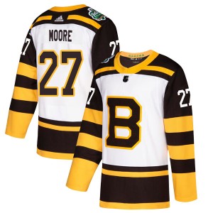 John Moore Men's Adidas Boston Bruins Authentic White 2019 Winter Classic Jersey