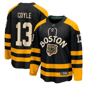 Charlie Coyle Youth Fanatics Branded Boston Bruins Breakaway Black 2023 Winter Classic Jersey