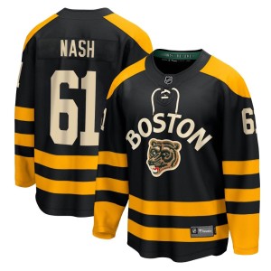 Rick Nash Youth Fanatics Branded Boston Bruins Breakaway Black 2023 Winter Classic Jersey