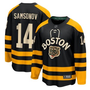 Sergei Samsonov Youth Fanatics Branded Boston Bruins Breakaway Black 2023 Winter Classic Jersey