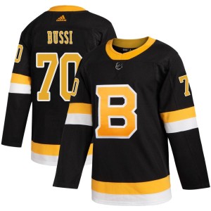 Brandon Bussi Youth Adidas Boston Bruins Authentic Black Alternate Jersey