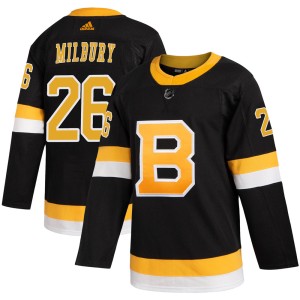 Mike Milbury Youth Adidas Boston Bruins Authentic Black Alternate Jersey