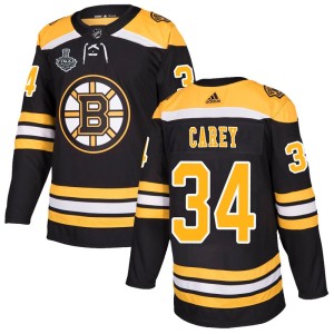 Paul Carey Men's Adidas Boston Bruins Authentic Black Home 2019 Stanley Cup Final Bound Jersey