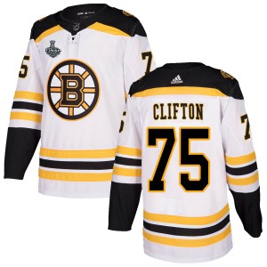 Connor Clifton Youth Adidas Boston Bruins Authentic White Away 2019 Stanley Cup Final Bound Jersey