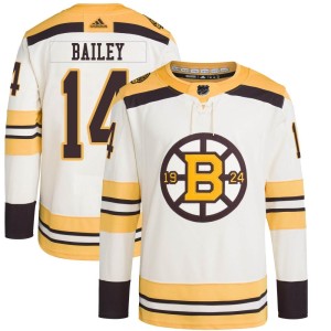 Garnet Ace Bailey Youth Adidas Boston Bruins Authentic Cream 100th Anniversary Primegreen Jersey