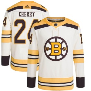Don Cherry Youth Adidas Boston Bruins Authentic Cream 100th Anniversary Primegreen Jersey