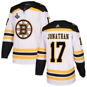 Stan Jonathan Men's Adidas Boston Bruins Authentic White Away 2019 Stanley Cup Final Bound Jersey