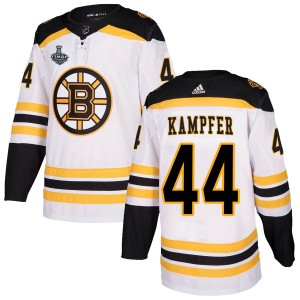 Steven Kampfer Men's Adidas Boston Bruins Authentic White Away 2019 Stanley Cup Final Bound Jersey
