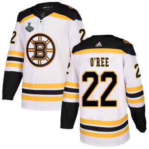 Willie O'ree Men's Adidas Boston Bruins Authentic White Away 2019 Stanley Cup Final Bound Jersey