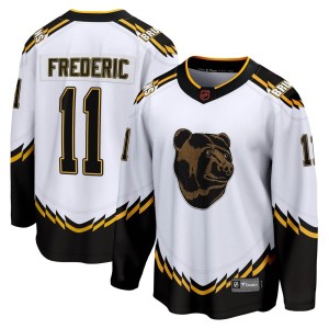 Trent Frederic Men's Fanatics Branded Boston Bruins Breakaway White Special Edition 2.0 Jersey