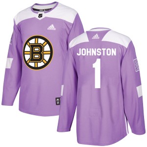 Eddie Johnston Youth Adidas Boston Bruins Authentic Purple Fights Cancer Practice Jersey