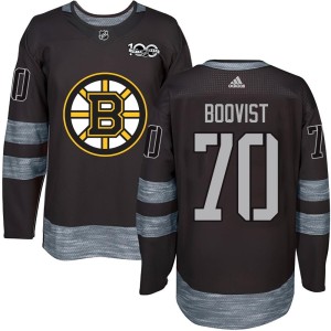 Jesper Boqvist Men's Boston Bruins Authentic Black 1917-2017 100th Anniversary Jersey
