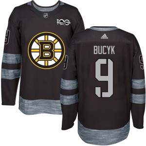 Johnny Bucyk Men's Boston Bruins Authentic Black 1917-2017 100th Anniversary Jersey